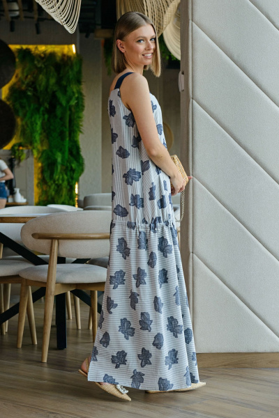 Летний дизайнерский сарафан свободного кроя из смесового полотна Noche mio 1.226 BETTI - фото 3