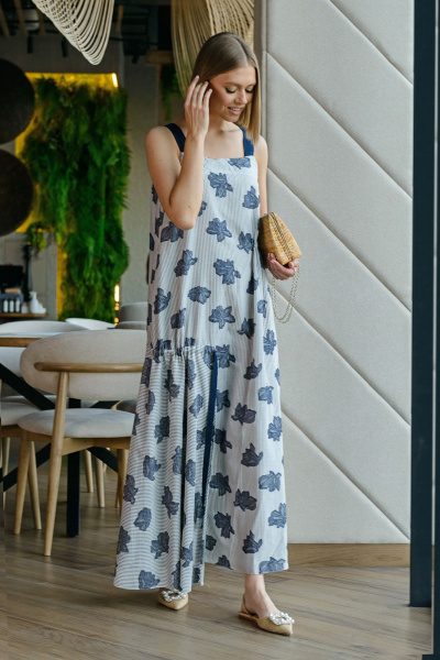 Летний дизайнерский сарафан свободного кроя из смесового полотна Noche mio 1.226 BETTI - фото 2