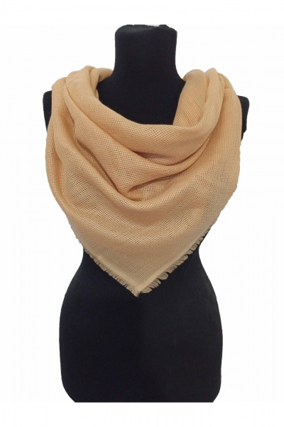 Шаль однотонная сеточка желтая стиль на каждый день TrendCorner 2-1-37-85 1657 - фото 1