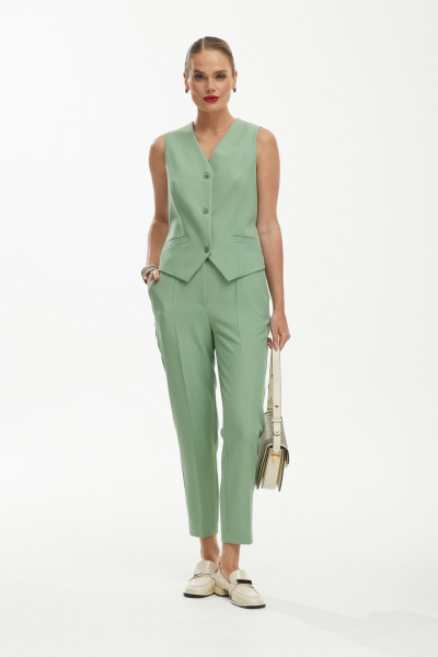 Брюки, жилет Твой имидж 1889 оливковый - фото 1