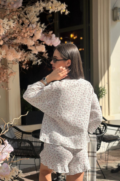 Рубашка, шорты THE.WOMAN 0196 белый - фото 3