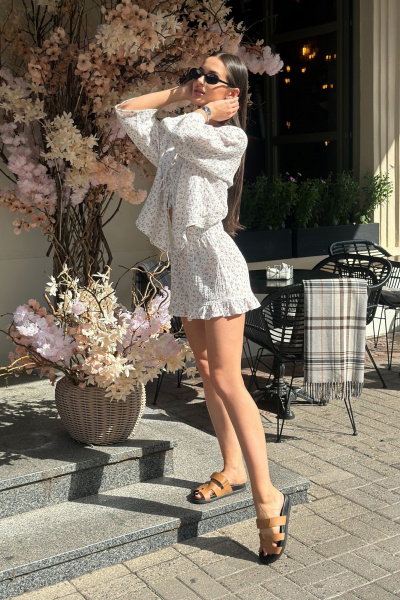 Рубашка, шорты THE.WOMAN 0196 белый - фото 4