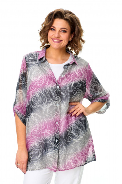 Блуза, майка Abbi 5026 сиреневый - фото 3