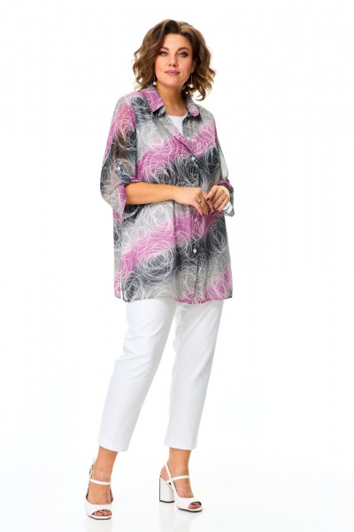 Блуза, майка Abbi 5026 сиреневый - фото 11