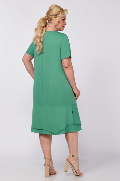 Платье из штапеля с воланом и V-образным вырезом для летних образов Algranda А3997 - фото 3