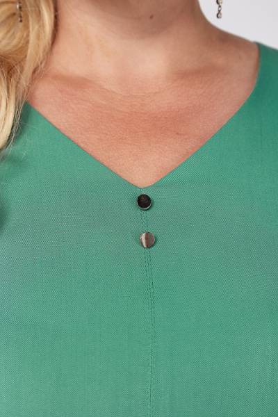 Платье из штапеля с воланом и V-образным вырезом для летних образов Algranda А3997 - фото 4