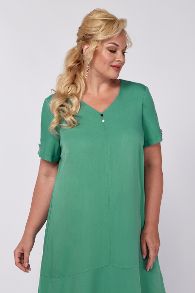 Платье из штапеля с воланом и V-образным вырезом для летних образов Algranda А3997 - фото 6