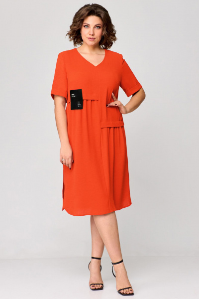 Платье Мишель стиль 1194 лосось - фото 4