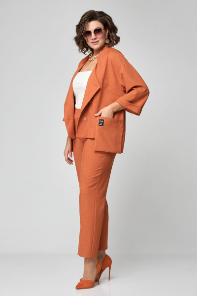 Брюки, жакет ALEZA 1185.3 терракот - фото 7