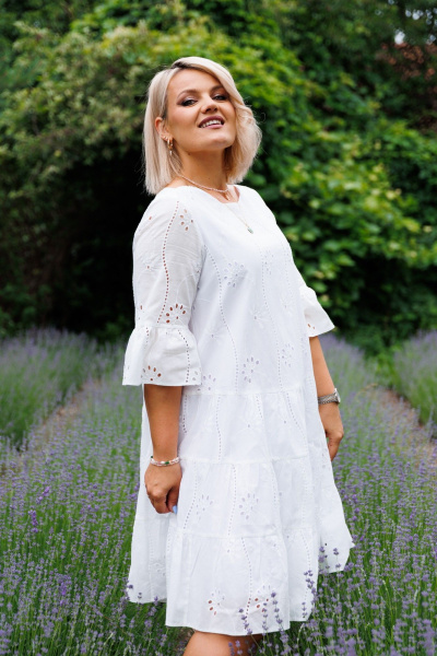 Платье Anastasia 1125 белый - фото 7