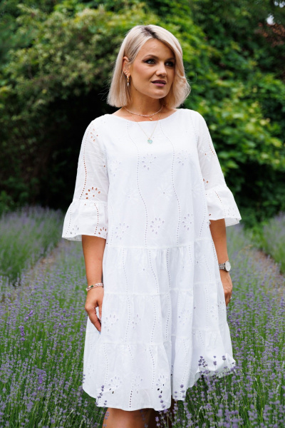 Платье Anastasia 1125 белый - фото 5