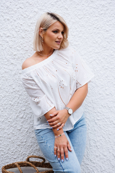 Блуза Anastasia 1126 молочный - фото 7