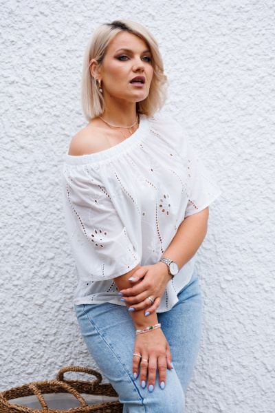 Блуза Anastasia 1126 молочный - фото 6