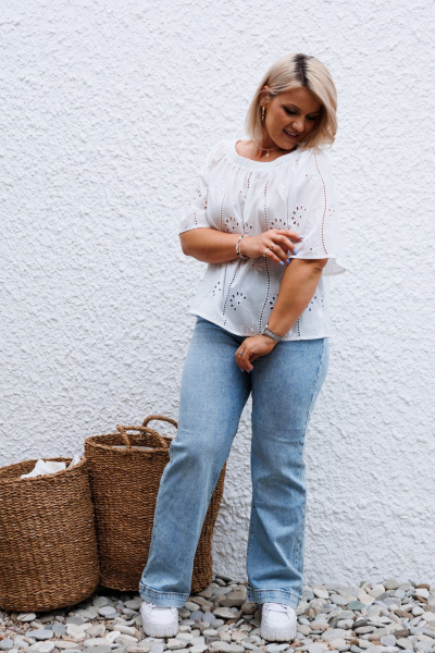 Блуза Anastasia 1126 молочный - фото 4