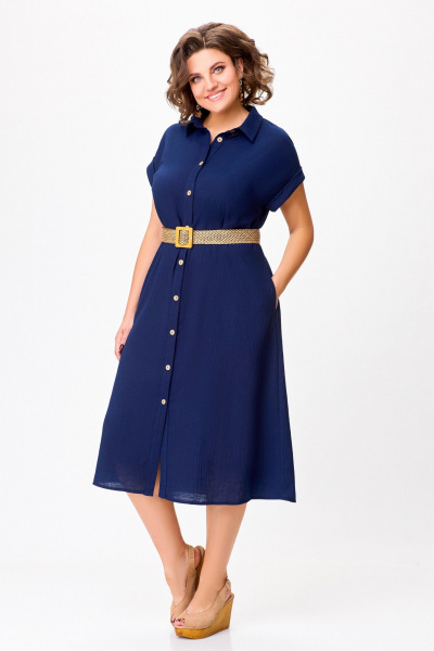 Платье Swallow 747.1 темно-синий - фото 5