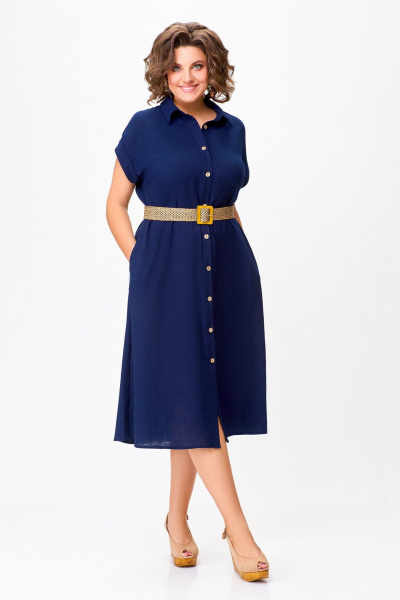 Платье Swallow 747.1 темно-синий - фото 2