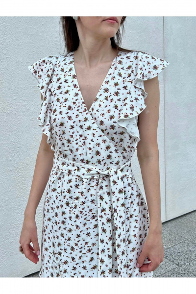 Миди платье из вискозы с запахом и поясом i3i Fashion 111-к - фото 3