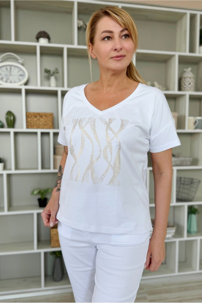 Джемпер Rumoda 2228 белый - фото 1