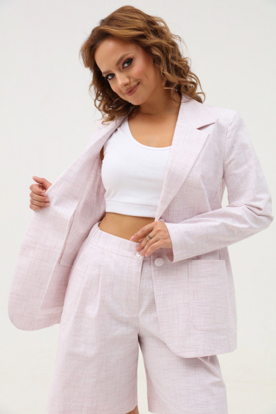 Джинсовый комплект: свободный жакет и удлиненные шорты Angelina & Сompany 1109 - фото 9