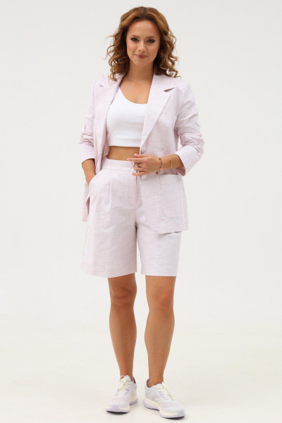 Джинсовый комплект: свободный жакет и удлиненные шорты Angelina & Сompany 1109 - фото 4