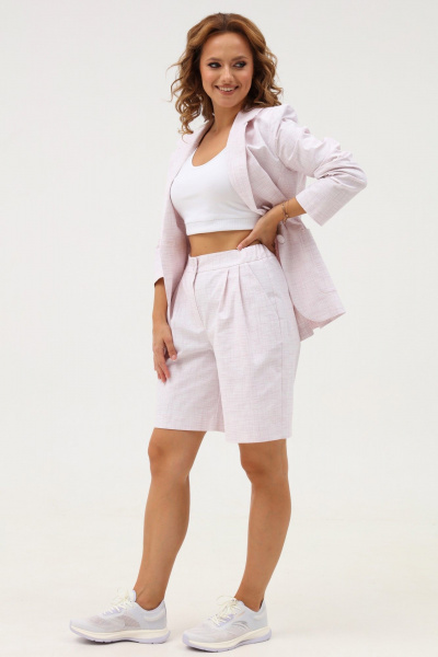 Джинсовый комплект: свободный жакет и удлиненные шорты Angelina & Сompany 1109 - фото 2