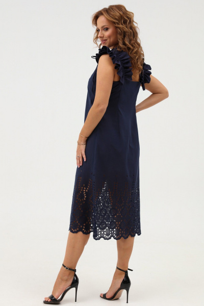 Легкое хлопковое платье-сарафан на завязках с рельефами Angelina & Сompany 1111 - фото 4