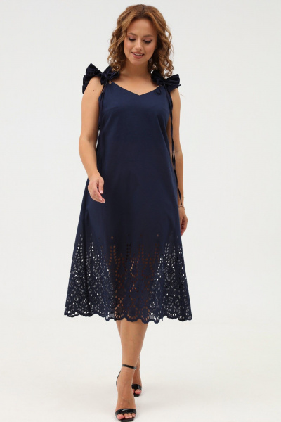 Легкое хлопковое платье-сарафан на завязках с рельефами Angelina & Сompany 1111 - фото 3