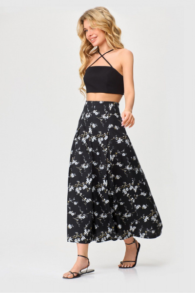 Короткий корсетный топ на бретелях накрест для стильных образов TANYA NOVACHUK 6.005/BK - фото 8