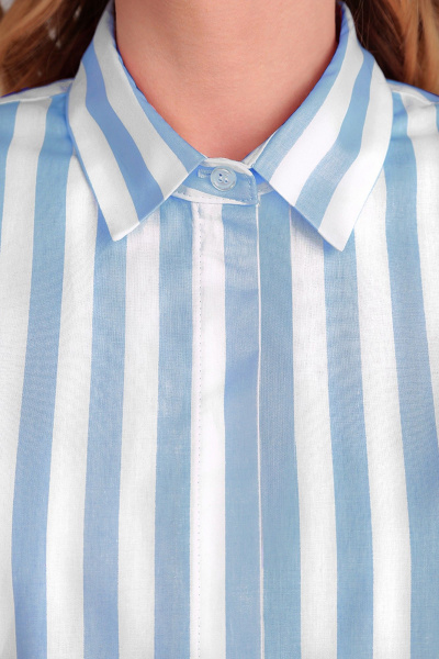 Оверсайз рубашка в полоску из хлопка для делового стиля TANYA NOVACHUK 6.002/LBL - фото 6