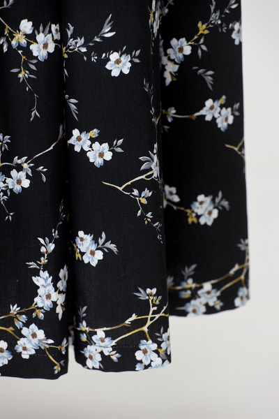 Белая хлопковая юбка с цветочным принтом и складками TANYA NOVACHUK 2.001/BK - фото 6