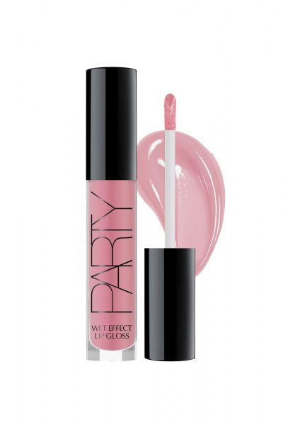 Блеск розовый с эффектом влажных губ, комфортная текстура Belor Design PARTY тон 4 натуральный - фото 1