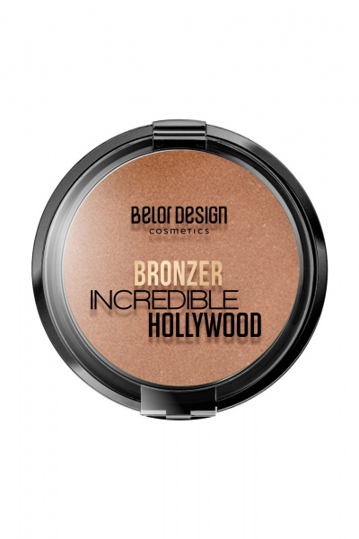 Коричневый бронзер для естественного загара и скульптурирования Belor Design INCREDIBLE HOLLYWOOD - фото 1