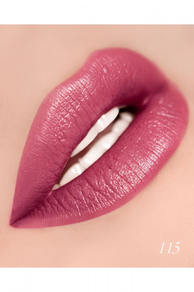 Помада коричневого оттенка с насыщенным цветом и глянцевым финишем Belor Design BE COLOR тон 115 бежево-розовый - фото 2