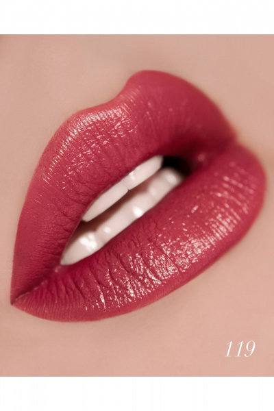 Помада коричневого с красным оттенком для яркого образа Belor Design BE COLOR тон 119 каштан - фото 2