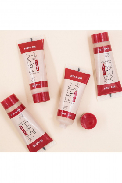 Крем тональный бежевый маскирующий матирующий Belor Design PARTY foundation тон 7 - фото 4