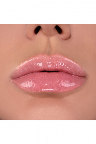 Блеск розовый с эффектом влажных губ, не скатывается Belor Design PARTY тон 10 клубника со сливками - фото 2