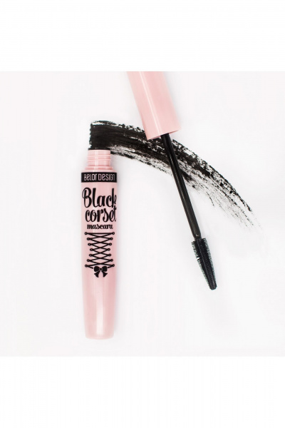 Объемная тушь для ресниц с укрыванием и фиксацией Belor Design BLACK CORSET mascara - фото 1