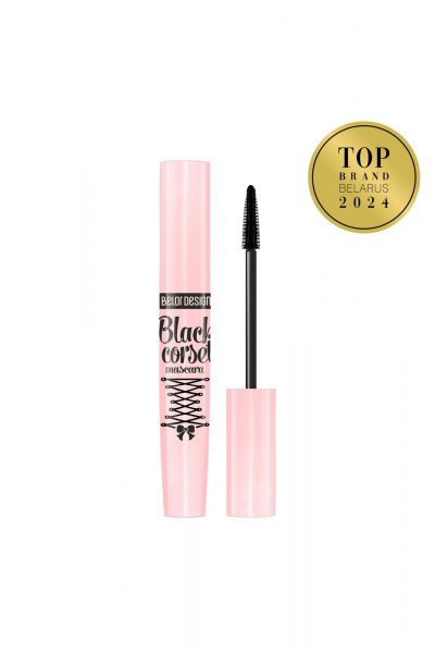 Объемная тушь для ресниц с укрыванием и фиксацией Belor Design BLACK CORSET mascara - фото 2