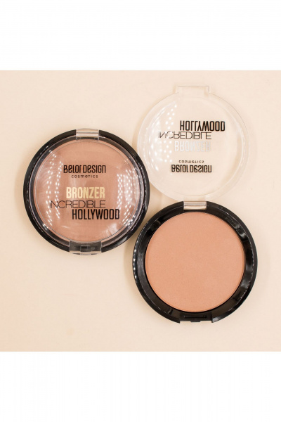Коричневый бронзер для естественного загара и скульптурирования Belor Design INCREDIBLE HOLLYWOOD - фото 2