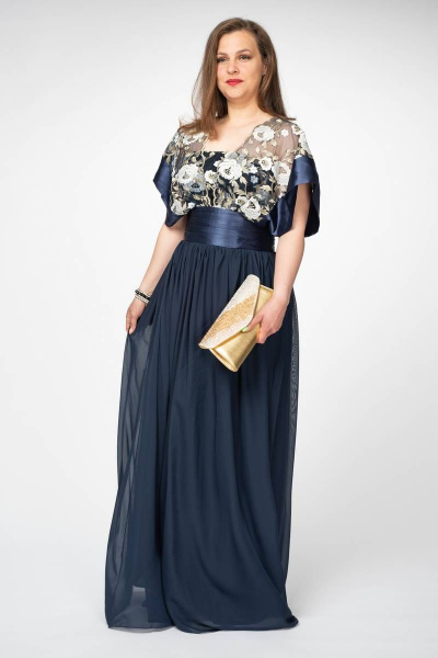 платье нарядное кружево и шифон Lejole 419 /2 - фото 4