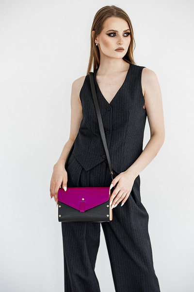 Сумка из натуральной кожи с съёмным капюшоном и деревянными вставками Because NIKOL-FYKSIA - фото 9