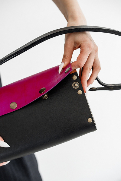 Сумка из натуральной кожи с съёмным капюшоном и деревянными вставками Because NIKOL-FYKSIA - фото 4