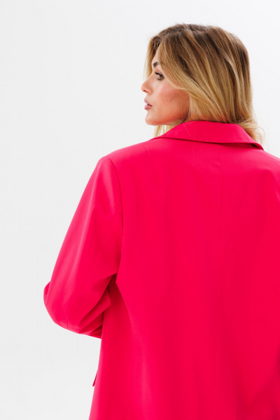 Яркий летний жакет в стиле фуксия из поливискозы FAMA 24019-2 фуксия - фото 4