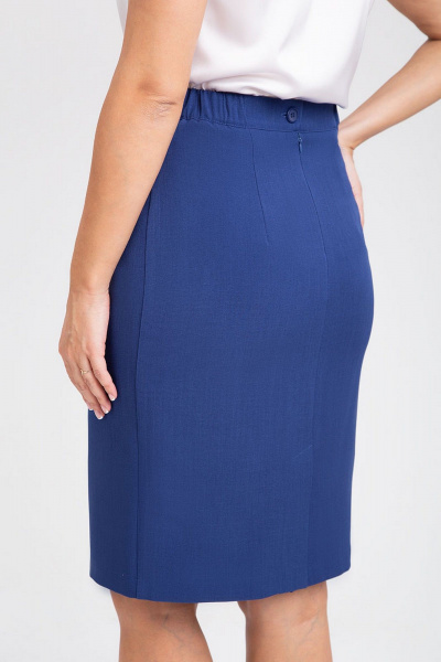 Классический костюм 2-ка из текстиля с юбкой и жакетом IVARI 10709 синий - фото 9