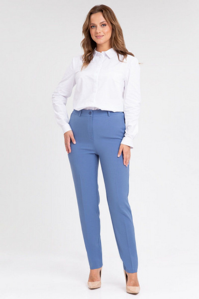Брюки и жилет из костюмного материала — деловой стиль IVARI 20403/1 голубой - фото 4