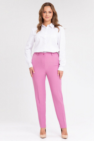 Костюм 2-ка из костюмного полотна с зауженными брюками IVARI 20403/1 лиловый - фото 5