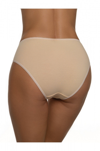 Трусы мягкие из хлопка с заниженной линией талии BRAVO 084L бежевый - фото 4