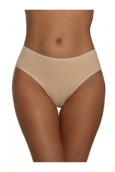 Трусы мягкие из хлопка с заниженной линией талии BRAVO 084L бежевый - фото 1