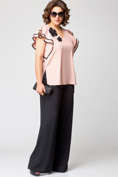 Блуза, брюки EVA GRANT 7182 нюдовый - фото 1
