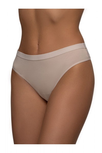 Трусы стринги хлопковые на каждый день BRAVO 407L серебристый_пион - фото 2